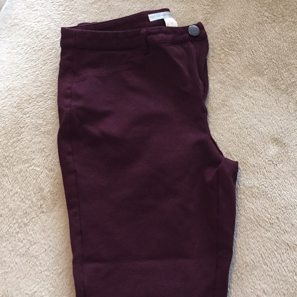 Burgundy skinny leggings/pants